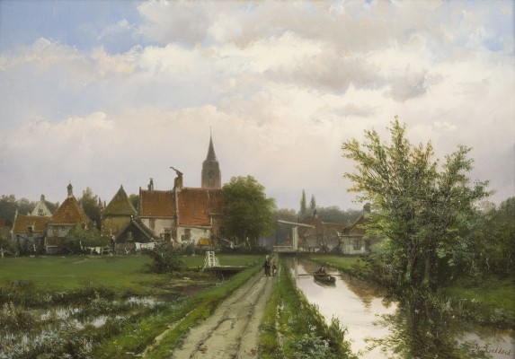 Auction 141<br>LANDSCHAFT MIT DORF IM HINTERGRUND