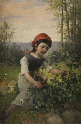 Auction 141<br>MÄDCHEN BEIM BEERENSAMMELN IM WALD