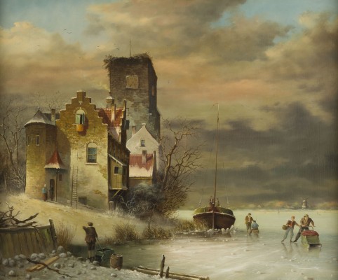 Auktion 141<br>NIEDERLÄNDISCHE WINTERLANDSCHAFT