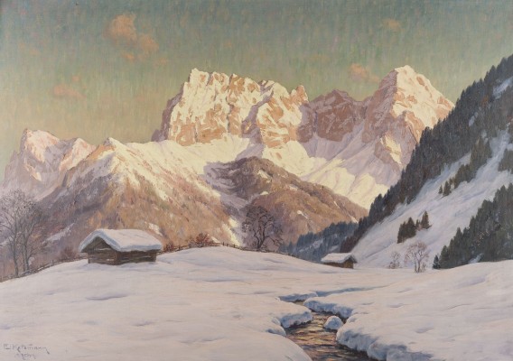 Auction 141<br>BERGLANDSCHAFT IN DER ABENDDÄMMERUNG
