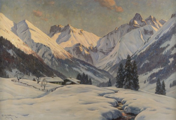 Auktion 141<br>ABENDSTIMMUNG IM GEBIRGE