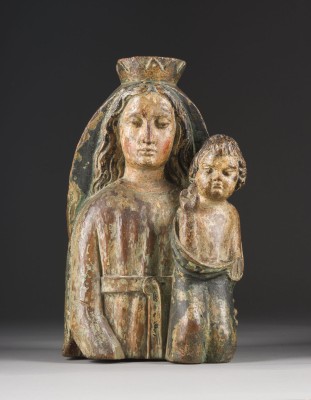 Auktion 141<br>HALBBÜSTE MADONNA MIT DEM CHRISTUSKIND