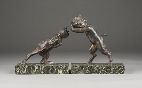 Auction 141<br>PAAR BUCHSTÜTZEN PUTTO UND ZIEGLEIN