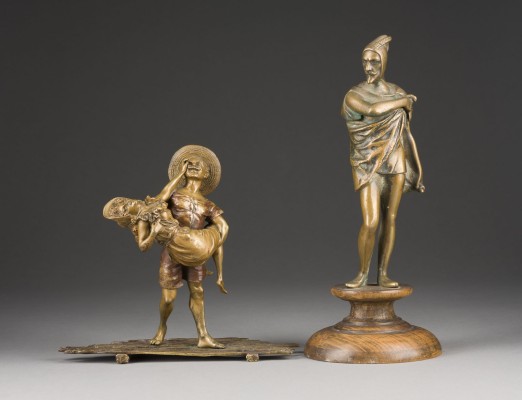 Auktion 141<br>ZWEI BRONZEFIGUREN 'MEPHISTO' UND 'FISCHERPAAR'