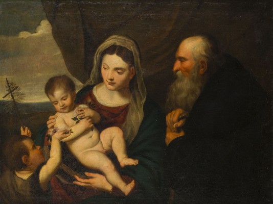 Auktion 141<br>MADONNA UND KIND MIT HEILIGEM ANTONIUS ABBOT UND JOHANNES DEM TÄUFER
