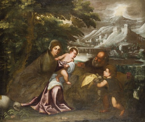 Auktion 141<br>HEILIGE FAMILIE MIT DEM JOHANNESKNABEN