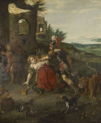 Auktion 141<br>MYTHOLOGISCHE SZENE MIT JAGUAR, WOLF, LÖWEN, AFFEN, HUND UND KATZE