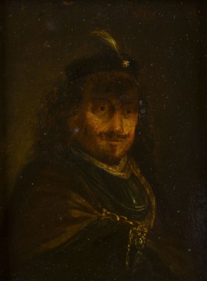 Auktion 141<br>PORTRAIT EINES EDELMANNES IM SAMTMANTEL UND FEDERBARETT