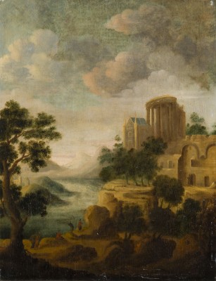 Auktion 141<br>CAPRICCIO MIT BLICK AUF EINE TEMPELRUINE