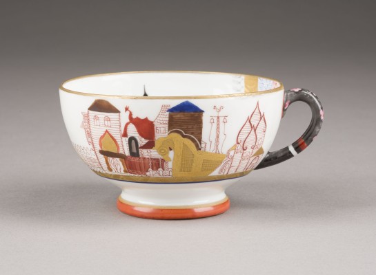 Auction 142<br>SELTENE SOWJET-PROPAGANDA-TASSE AUS DEM SERVICE 'DER GRAUE WOLF'