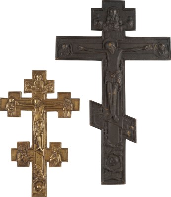 Bild ZWEI BRONZE-KRUZIFIXE