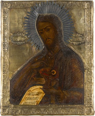 Picture GROSSE IKONE MIT JOHANNES DEM VORLÄUFER AUS EINER DEESIS MIT RIZA