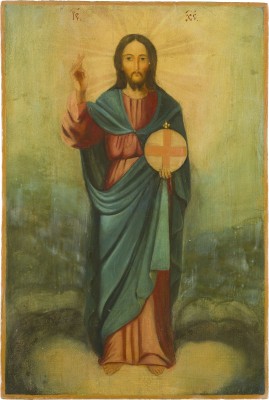 Picture GROSSFORMATIGE IKONE MIT CHRISTUS DEM WELTENHERRSCHER