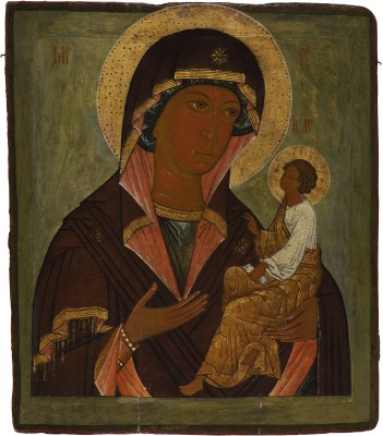 Picture MONUMENTALE IKONE MIT DER GOTTESMUTTER HODEGETRIA AUS EINER KIRCHEN-IKONOSTASE