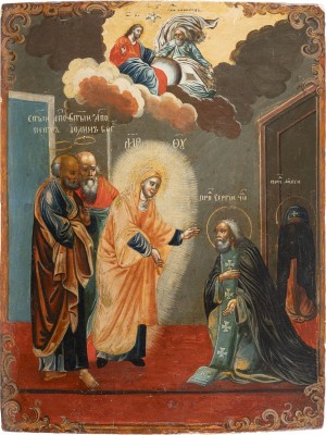 Picture IKONE MIT DEM ERSCHEINEN DER GOTTESMUTTER VOR DEM HEILIGEN SERGEJ VON RADONESCH