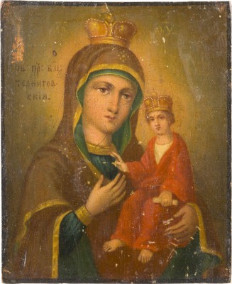 Bild KLEINE IKONE MIT DER GOTTESMUTTER VON TSCHERNIGOW (TSCHERNIGOWSKAJA)