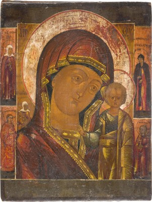 Auction 142<br>IKONE MIT DER GOTTESMUTTER VON KASAN (KASANSKAJA)