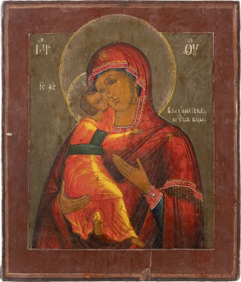 Auktion 142<br>IKONE MIT DER GOTTESMUTTER VON WLADIMIR (WLADIMIRSKAJA)