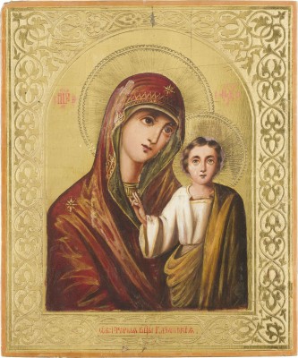 Auction 142<br>IKONE MIT DER GOTTESMUTTER VON KASAN (KASANSKAJA)