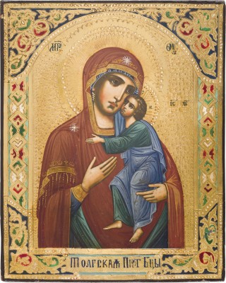 Auktion 142<br>KLEINE IKONE MIT DER GOTTESMUTTER VON TOLGA (TOLGSKAJA)