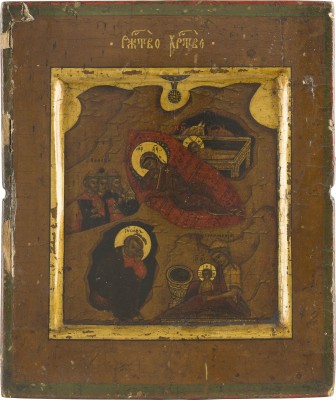 Auktion 142<br>KLEINE IKONE MIT DER GEBURT CHRISTI