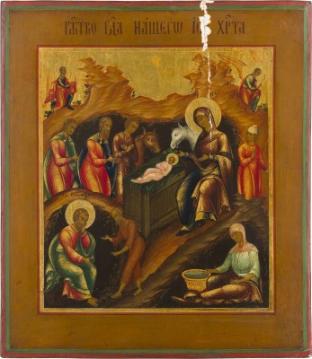 Auktion 142<br>IKONE MIT DER GEBURT CHRISTI