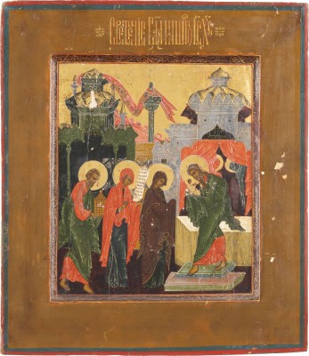 Auktion 142<br>IKONE MIT DER DARBRINGUNG CHRISTI IM TEMPEL