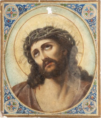 Auktion 142<br>IKONE MIT DEM DORNENGEKRÖNTEN CHRISTUS