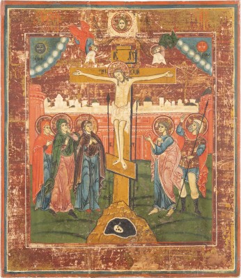 Bild IKONE MIT DER KREUZIGUNG CHRISTI