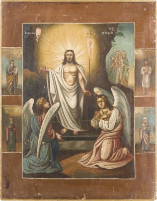 Bild GROSSFORMATIGE IKONE MIT DER AUFERSTEHUNG CHRISTI