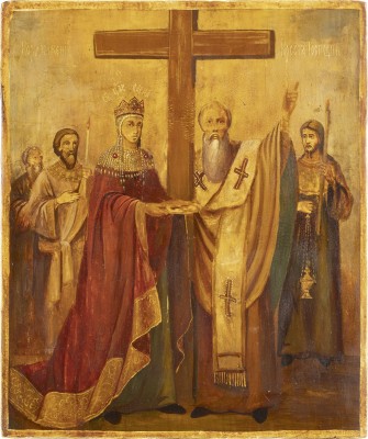 Auktion 142<br>IKONE MIT DER ERHÖHUNG DES WAHREN KREUZES