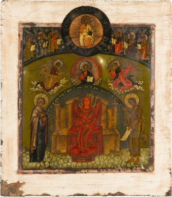 Auktion 142<br>FEINE IKONE MIT SOPHIA, DER GÖTTLICHEN WEISHEIT