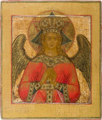 Auktion 142<br>FEINE UND IKONE MIT CHRISTUS, DEM GÜTIGEN SCHWEIGEN