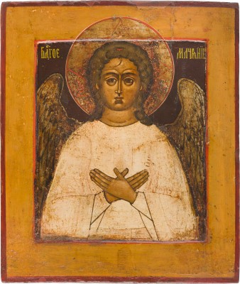 Auktion 142<br>SELTENE UND FEINE IKONE MIT CHRISTUS 'DAS GÜTIGE SCHWEIGEN'