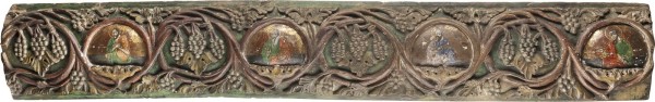 Auction 142<br>MONUMENTALE REIHE EINER KIRCHEN-IKONOSTASE MIT JOHANNES DEM VORLÄUFER, EVANGELISTEN UND APOSTELN