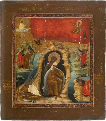 Picture IKONE MIT DEM PROPHETEN ELIAS MIT SEINER FEURIGEN HIMMELFAHRT