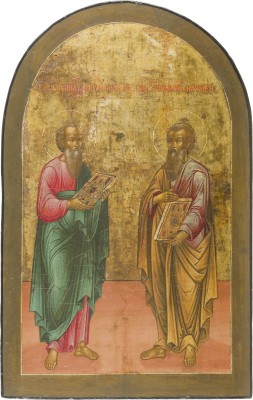 Auktion 142<br>GROSSE IKONE MIT DEN EVANGELISTEN JOHANNES UND MATTHÄUS