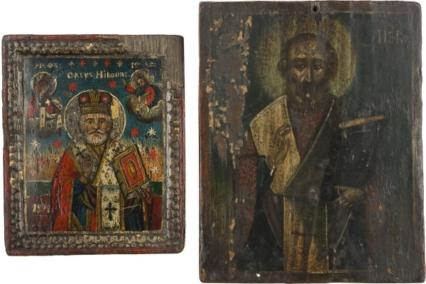 Auction 142<br>ZWEI IKONEN MIT DEM HEILIGEN NIKOLAUS VON MYRA