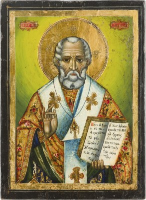 Auction 142<br>IKONE MIT DEM HEILIGEN NIKOLAUS VON MYRA