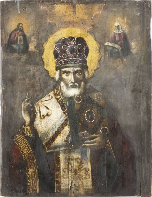 Auktion 142<br>IKONE MIT DEM HEILIGEN NIKOLAUS VON MYRA