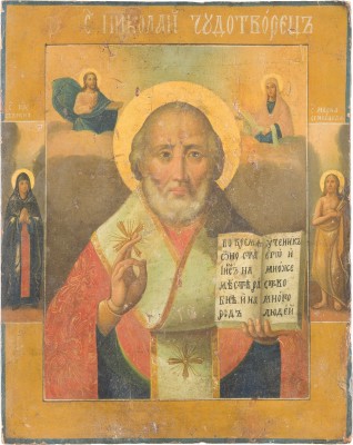 Auktion 142<br>IKONE MIT DEM HEILIGEN NIKOLAUS VON MYRA