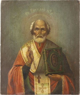 Auktion 142<br>IKONE MIT DEM HEILIGEN NIKOLAUS VON MYRA