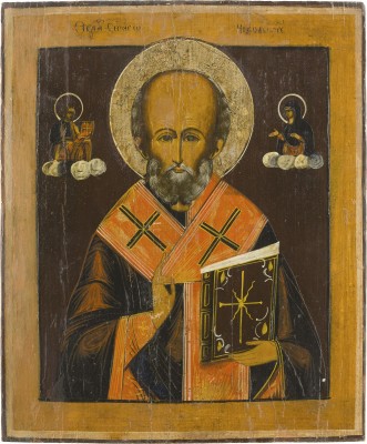 Auktion 142<br>IKONE MIT DEM HEILIGEN NIKOLAUS VON MYRA