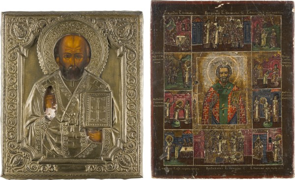 Auction 142<br>ZWEI IKONEN MIT DEM HEILIGEN NIKOLAUS VON MYRA