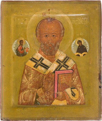 Auktion 142<br>IKONE MIT DEM HEILIGEN NIKOLAUS VON MYRA