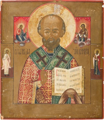 Auktion 142<br>IKONE MIT DEM HEILIGEN NIKOLAUS VON MYRA