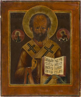 Auction 142<br>IKONE MIT DEM HEILIGEN NIKOLAUS VON MYRA