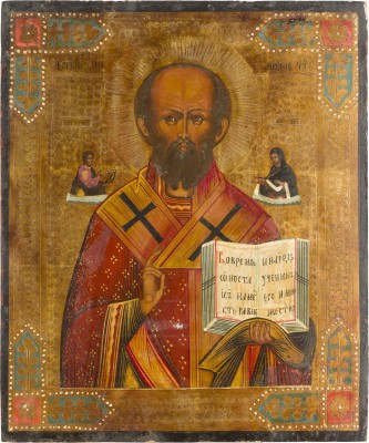 Auction 142<br>IKONE MIT DEM HEILIGEN NIKOLAUS VON MYRA