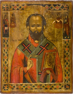 Auktion 142<br>IKONE MIT DEM HEILIGEN NIKOLAUS DEM WUNDERTÄTER