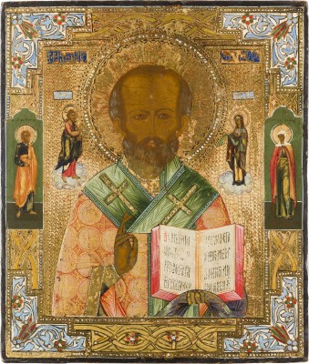 Auktion 142<br>IKONE MIT DEM HEILIGEN NIKOLAUS VON MYRA